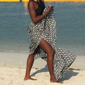 Black and White Maxi Skirt